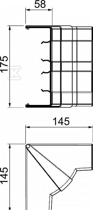 Naroże wewnętrzne, ruchome typ - 6113440