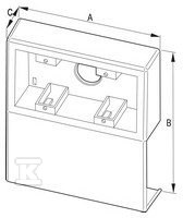 Double strip box 90X40 - 330128