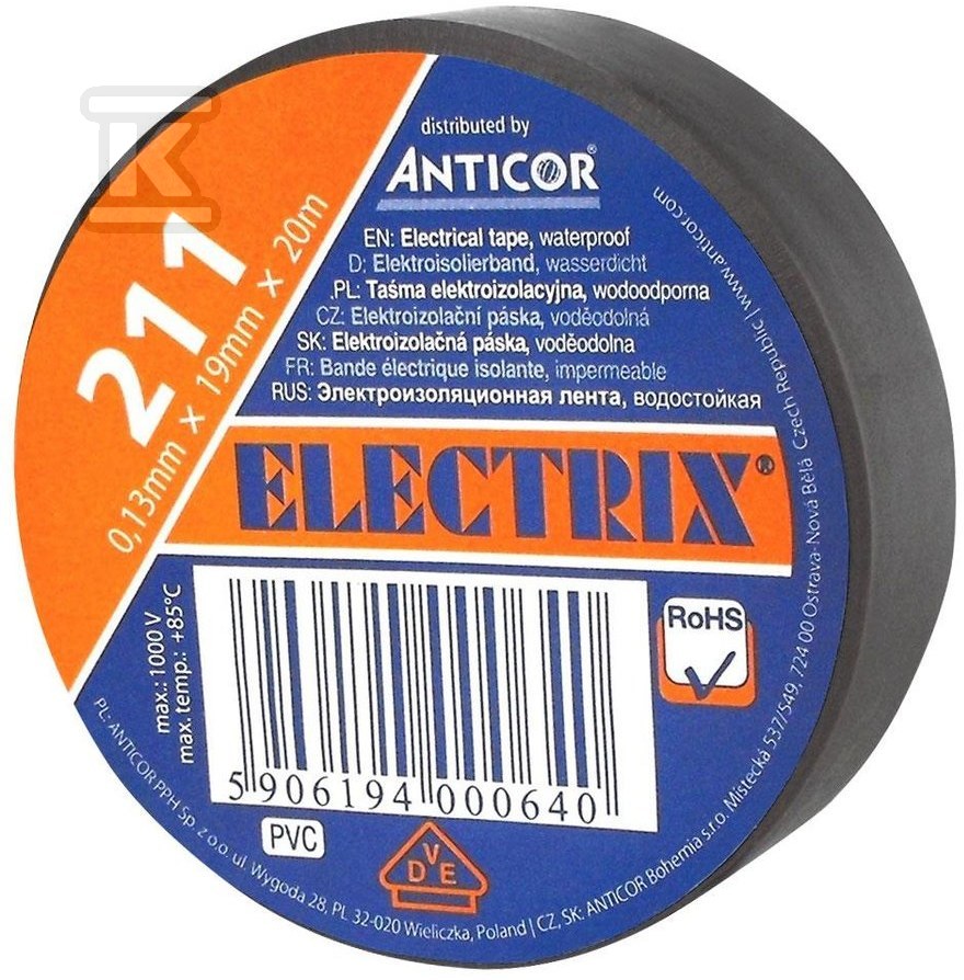 Páska ELECTRIX 211, hnědá 19 mm x 20 m - PE-2112004-0019020