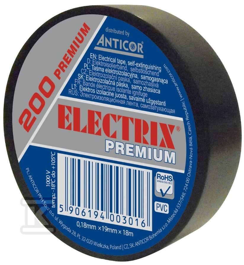 ELECTRIX 200 Premium Klebeband, schwarz - PE-200P181-0019018