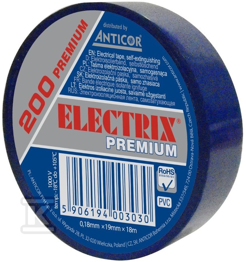 Páska ELECTRIX 200 Premium, modrá 19 mm - PE-200P183-0019018