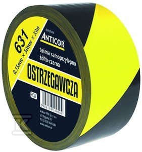 Anticor warning tape yellow and black 631