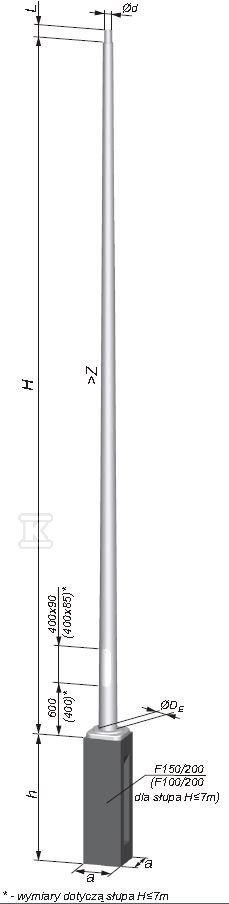 Stâlp de iluminat NT S-60PC-3 - 3.01.001.99100.01231