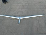 Profile boom W12/2/1 two arms, arm extension 1m. Lamp holder diameter fi 48