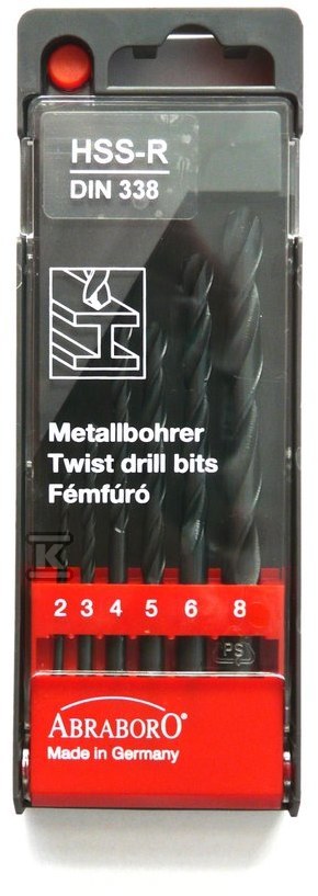 Set of drill bits HSS-R DIN 338 black, - AB14000610