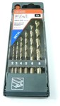 Set of HSS-Co DIN 338 cobalt drill bits, 6 pcs, fi 2-3-4-5-6-8mm Abraboro