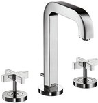 Bateria umywalkowa Hansgrohe Axor Citterio trzyotworowa z uchwytami krzyżowymi bez płytki chrom 39133000