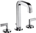 Bateria umywalkowa Hansgrohe Axor Citterio trzyotworowa z uchwytami jednoramiennymi bez płytki chrom 39135000