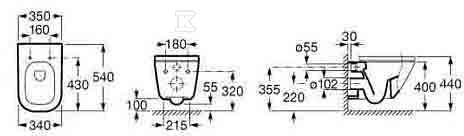 Závesná WC misa GAP SQUARE WC - A346477000