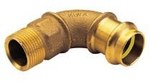 90 ° bend, with UNIT male thread 22x3/4 bronze B Press Gas