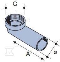 Kolano PEHD 40x2.5" GW gwint - 3043471