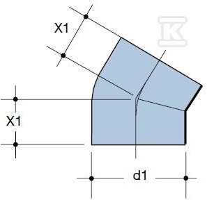 Segmented bend 315x45 SDR26 Quickstream - 3003611