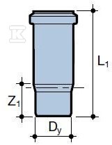 Imbinare 110 lung sanitar gri - 3018793