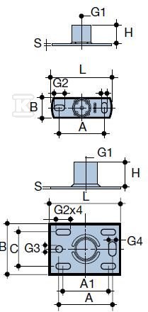 Płytka montażowa 120x40x4mm GW 1" - 3033207