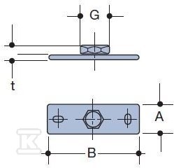 Quickstream mounting plate M10-120x40 - 4044504