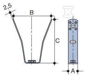 Umeraș pentru tablă trapezoidală 10,5 - 4044408