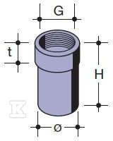 Connector GW QS PEHD 75x2.5 "40cm" BD - 4025977