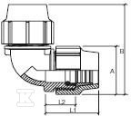 Згин компресійний 32x32/90° - 4027732