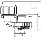 Згин компресійний 75x75/90° - 4027736
