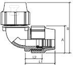 Згин компресійний 90x90/90° - 4027737