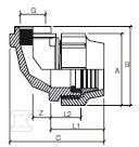 Хомут коліно внутрішня різьба 40x1"/90° - 4027775