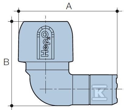 Kolano PB 22x90 PN10 BOSE NG - 3029613