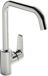 SAGA Kitchen mixer with high swivel spout and side handle. Hose connection.