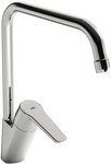 SAGA Kitchen mixer with high swivel spout. Hose connection.