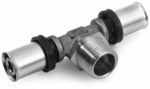Trójnik PURMO CLEVERFIT, odejście z gwintem zewnętrznym 26x3/4" GZx26