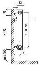 Радіатор PURMO PLAN FCV11 500x600, - F0A1105006010300