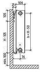 PURMO PLAN FCV22 600x400 radiator, - F0A2206004011300