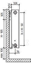 PURMO PLAN FCV22-left 600x600 radiator, - F0A2206006011310