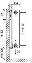 PURMO PLAN FCV22-left 600x800 radiator, - F0A2206008011310