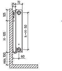 Radiator PURMO PLAN FCV21S 600x1200, - F0A2106012011300