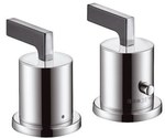 Element zewnętrzny Hansgrohe Axor Citterio do dwuotworowej baterii termostatowej do montażu na brzegu wanny chrom 39482000