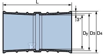 Objímka 110mm krátka (L=110mm) s - 3041325