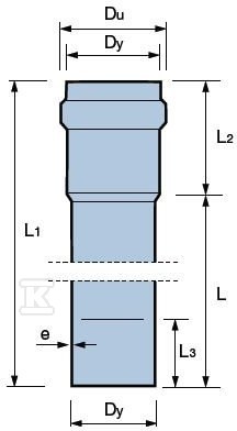 PVC outdoor sewage pipe 110x3.2x6000 - 3040914