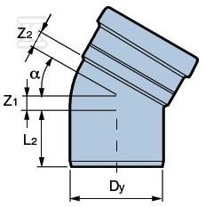 Kolano PVC 315/15 do kanalizacji - 4083640
