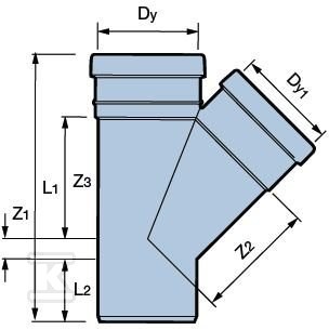 T din PVC 110x110x110/67 clasa S - 3024155