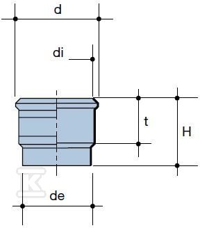 50mm compensating socket with a black - 3003506