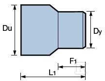 Złączka PVC kielichowa 200x200 rura - 3022155