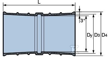 200mm krátky rukáv (L=110mm) s - 3041349