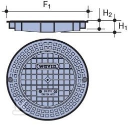 Plastični poklopac PP DN 315mm, klasa - 4049102