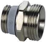 Connection nipple 1/2"x3/4" nickel plated