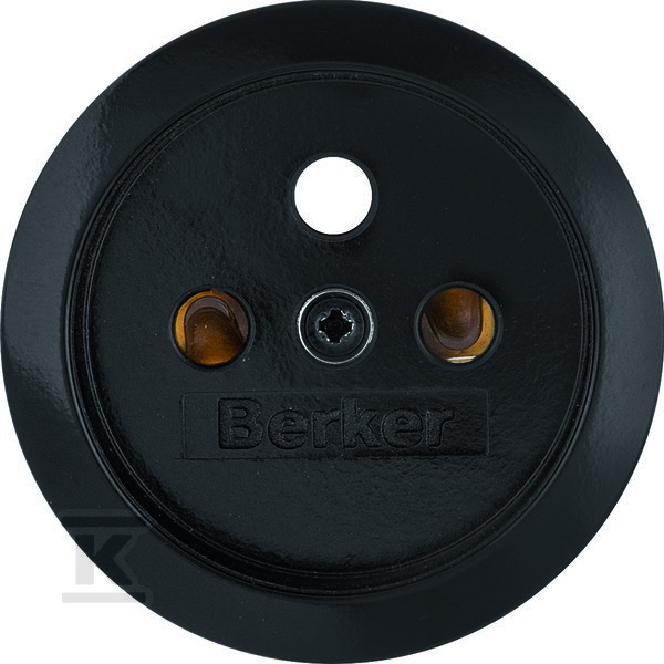 Faceplate for earthed socket, black, - 39657901