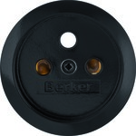 Faceplate for earthed socket, black, 1930