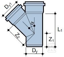 T-kus HT/PP 32x32x32/45 sanit.biela - 3043853