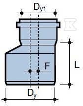 Reductor HT 75x50 gri sanitar - 3033777