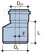 Reductor HT 110x75 gri sanitar - 3033778