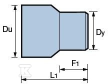 Złączka PVC kielichowa 250x250 rura - 3045087